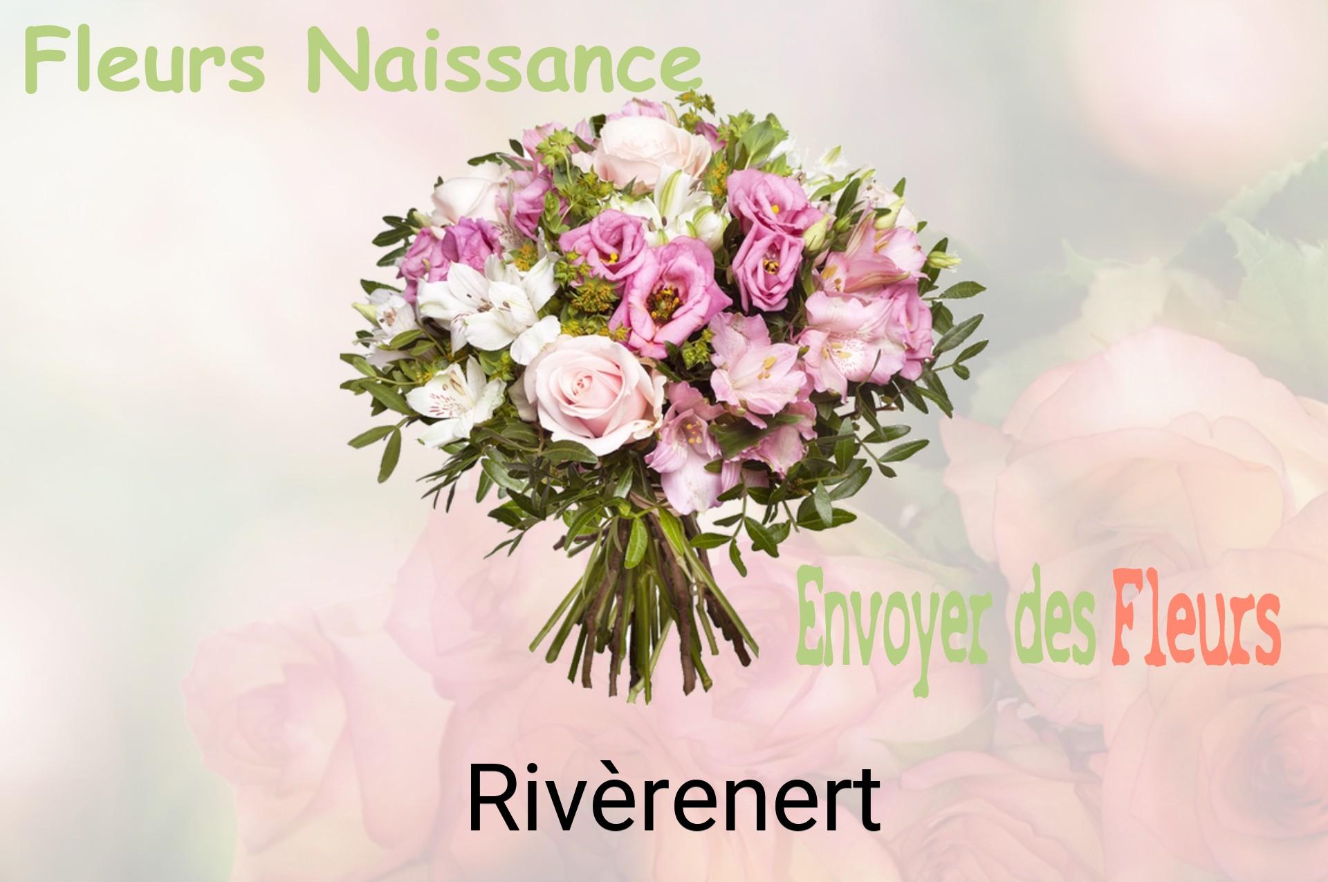 Bouquet de fleurs de naissance livré à Rivèrenert