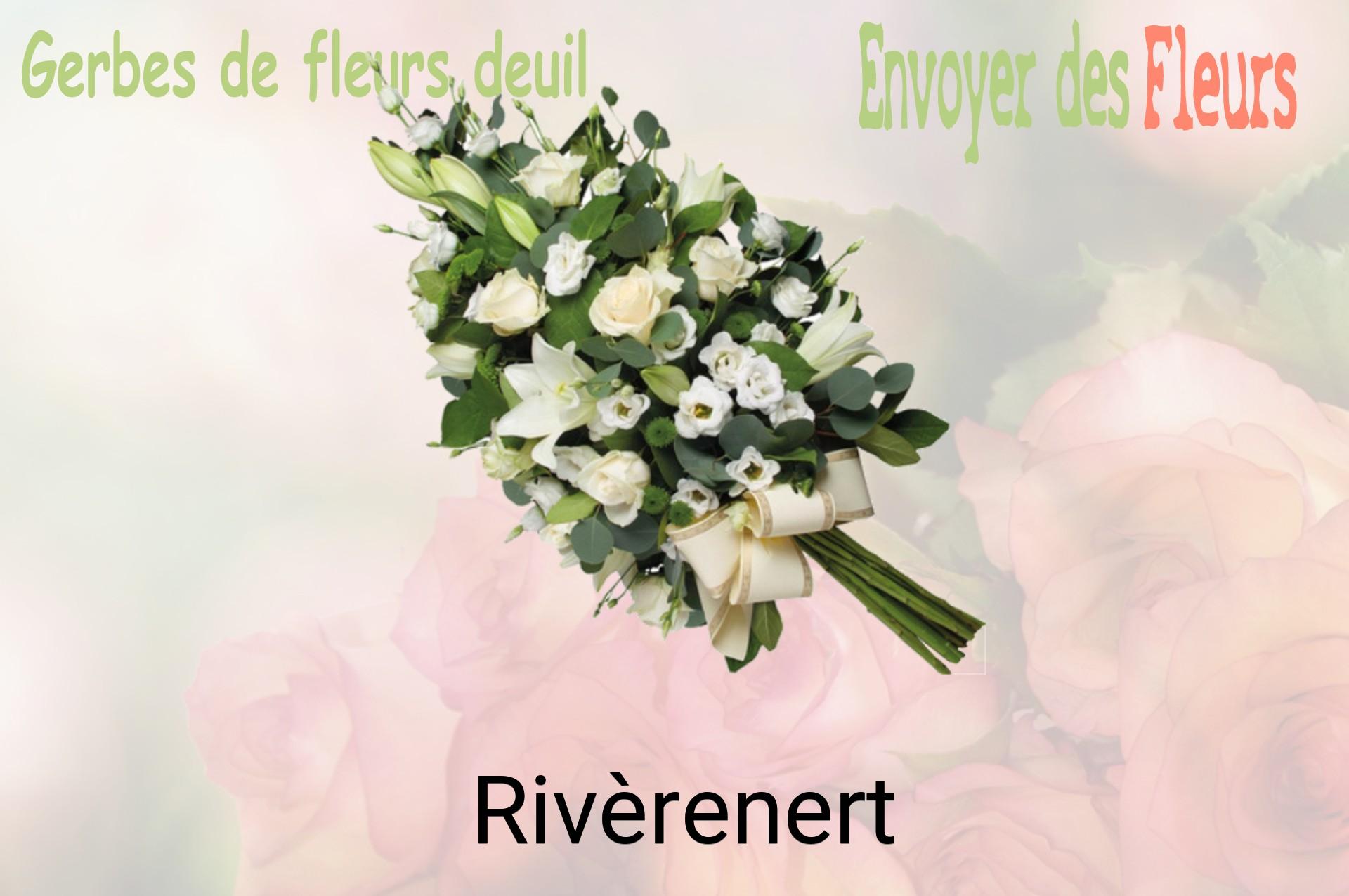 Gerbe de fleurs de deuil livrée à Rivèrenert